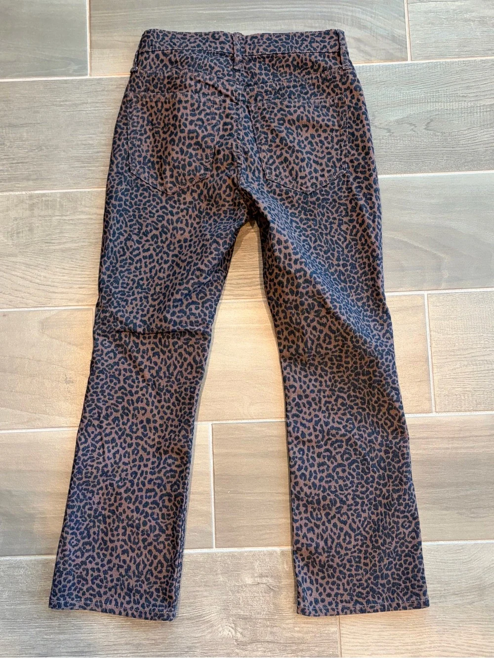 J. Crew Brown & Black Leopard-Print Jeans